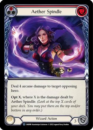 Image of Aether Spindle (Red) [1HK008] (Historic Pack 1 Blitz Deck: Kano)
