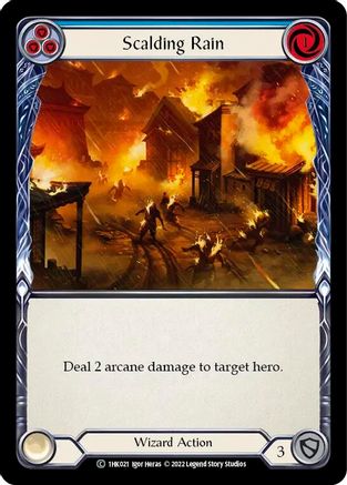 Image of Scalding Rain (Blue) [1HK021] (Historic Pack 1 Blitz Deck: Kano)