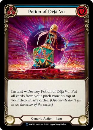 Image of Potion of Deja Vu (Blue) [1HK027] (Historic Pack 1 Blitz Deck: Kano)