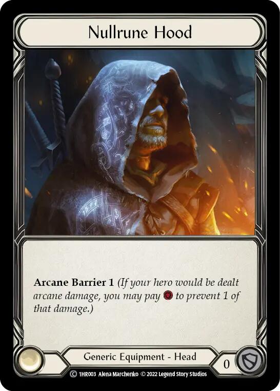 Image of Nullrune Hood [1HR003] (Historic Pack 1 Blitz Deck Rhinar)