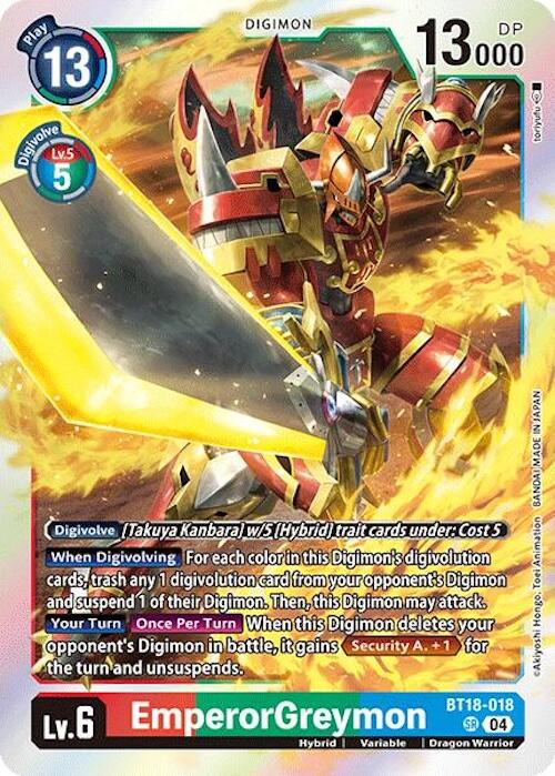 Image of EmperorGreymon [BT18-018] [Release Special Booster Ver.2.0]