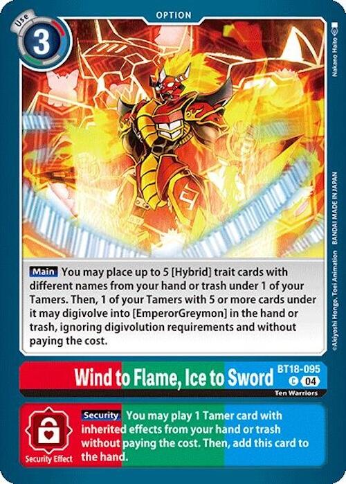Image of Wind to Flame, Ice to Sword [BT18-095] [Release Special Booster Ver.2.0]