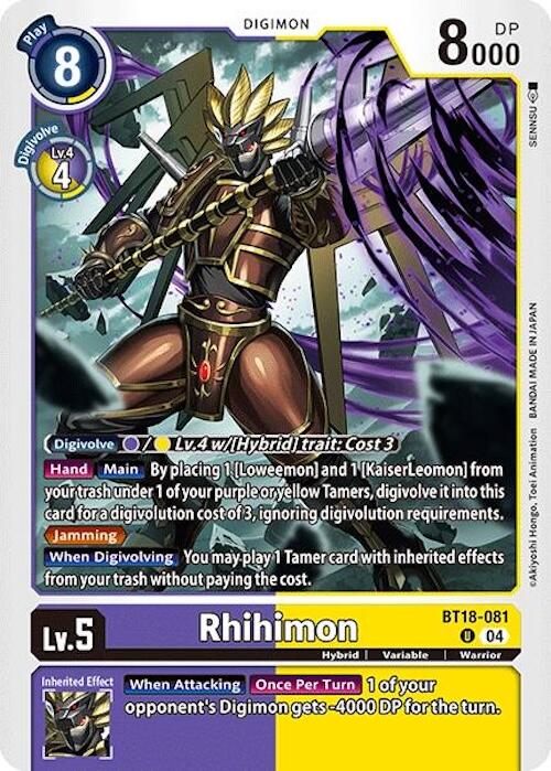 Image of Rhihimon [BT18-081] [Release Special Booster Ver.2.0]