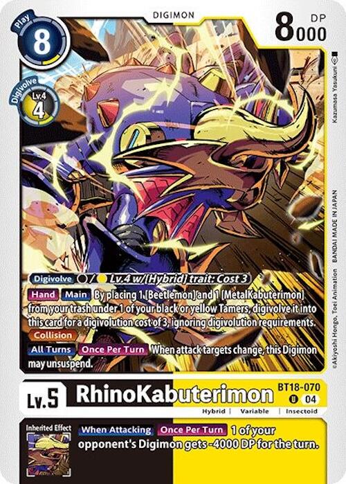 Image of RhinoKabuterimon [BT18-070] [Release Special Booster Ver.2.0]