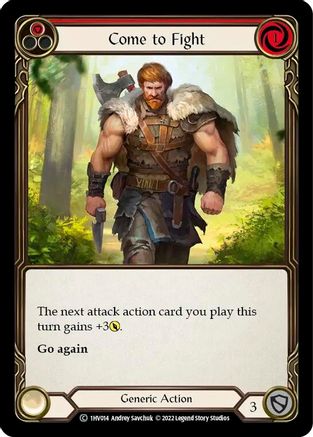 Image of Come to Fight (Red) [1HV014] (Historic Pack 1 Blitz Deck Viserai)