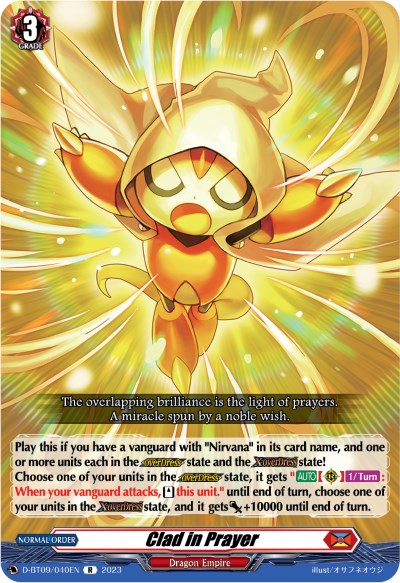 Image of Clad in Prayer (D-BT09/040EN) [Dragontree Invasion]