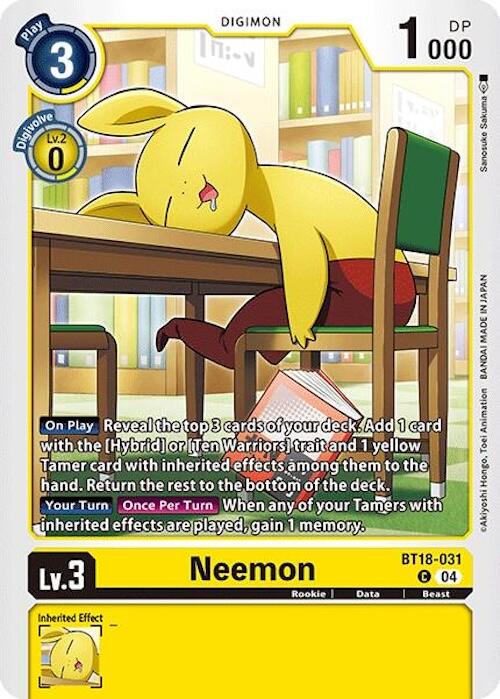 Image of Neemon [BT18-031] [Release Special Booster Ver.2.0]