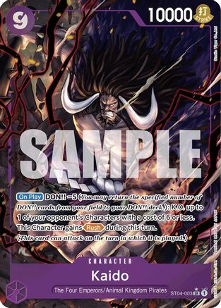 Image of Kaido (ST04-003) (Alternate Art) [Premium Booster -The Best-]