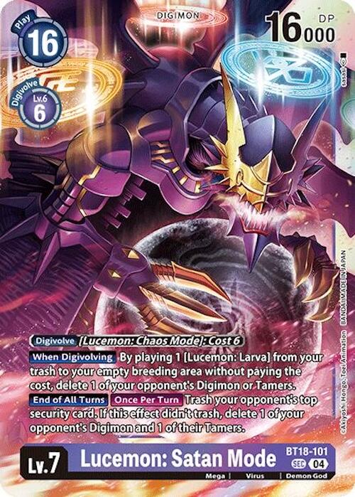 Image of Lucemon: Satan Mode [BT18-101] [Release Special Booster Ver.2.0]