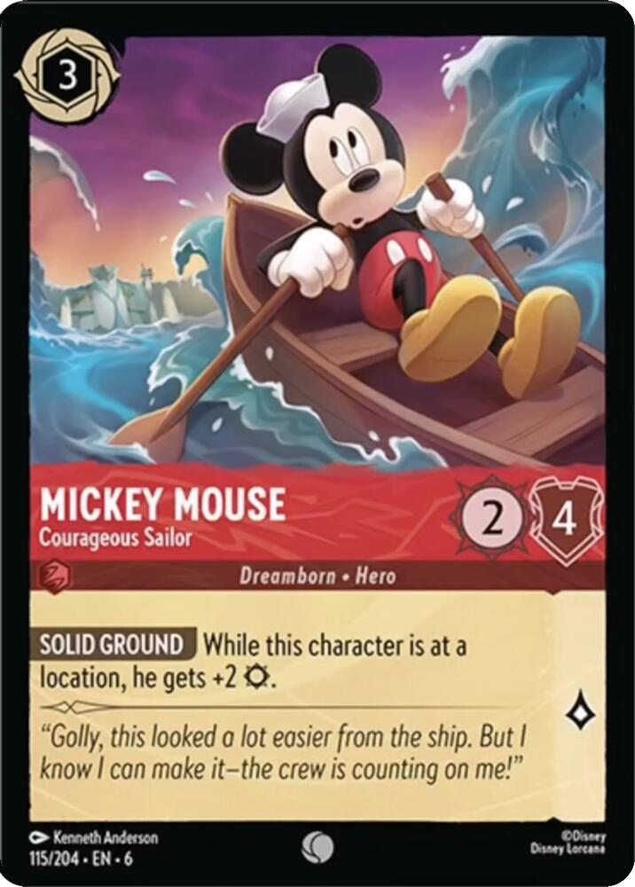 Image of Mickey Mouse - Courageous Sailor (115/204) [Azurite Sea]