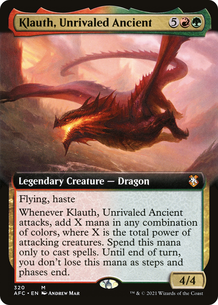 Image of Klauth, Unrivaled Ancient (Extended Art) [Dungeons & Dragons: Adventures in the Forgotten Realms Commander]