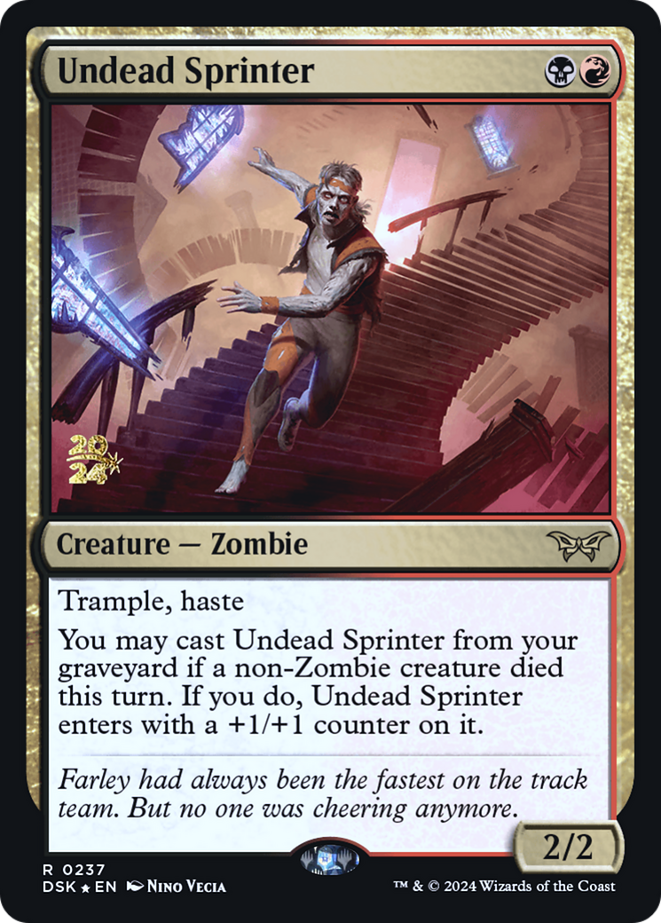 Image of Undead Sprinter [Duskmourn: House of Horror Prerelease Promos]