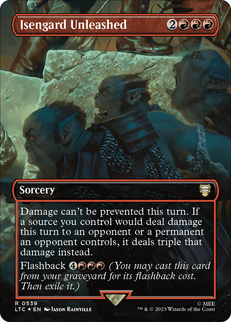 Image of Isengard Unleashed (Borderless) (Surge Foil) [The Lord of the Rings: Tales of Middle-Earth Commander]