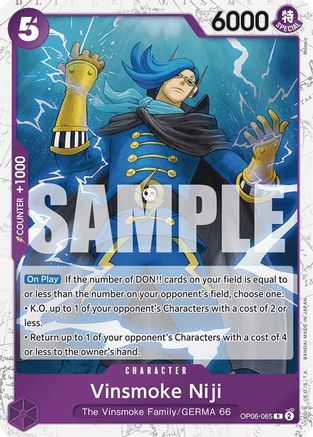 Image of Vinsmoke Niji (OP06-065) (Jolly Roger Foil) [Premium Booster -The Best-]