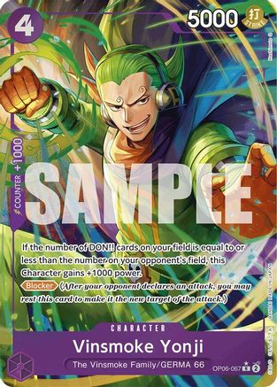 Image of Vinsmoke Yonji (OP06-067) (Alternate Art) [Premium Booster -The Best-]