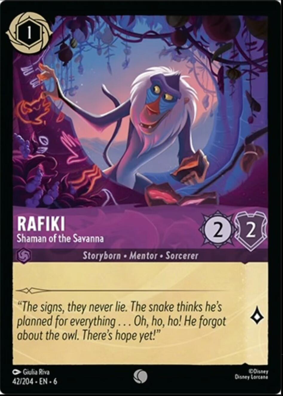Image of Rafiki - Shaman of the Savanna (42/204) [Azurite Sea]