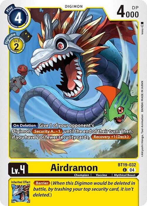 Image of Airdramon [BT19-032] [Release Special Booster Ver.2.0]