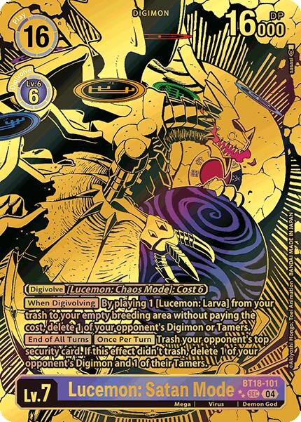 Image of Lucemon: Satan Mode [BT18-101] (Textured) [Release Special Booster Ver.2.0]