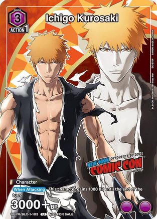 Image of Ichigo Kurosaki (New York Comic Con 2024) (UEPR/BLC-1-103) - Union Arena Promotion Cards Foil