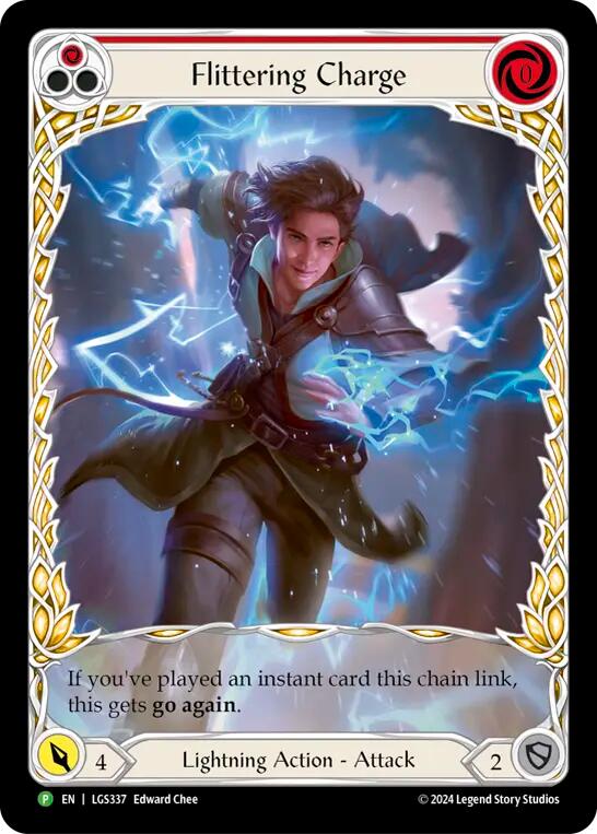 Image of Flittering Charge (Red) (Extended Art) [LGS337] (Promo)  Rainbow Foil