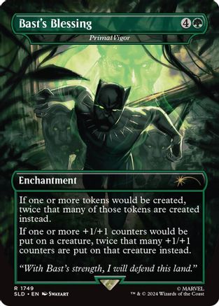 Image of Bast's Blessing - Primal Vigor (Rainbow Foil) [Secret Lair Drop Series]