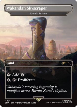 Image of Wakandan Skyscraper - Karn's Bastion (Rainbow Foil) [Secret Lair Drop Series]