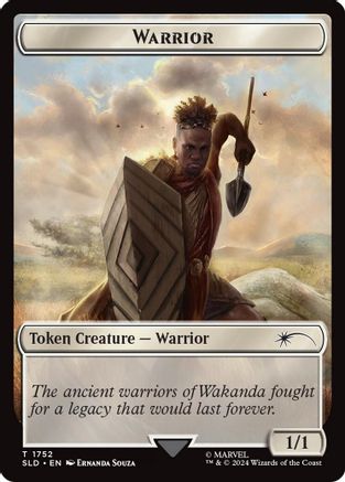 Image of Warrior Token (Rainbow Foil) [Secret Lair Drop Series]