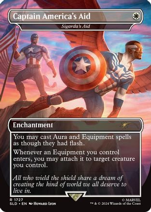 Image of Captain America's Aid - Sigarda's Aid (Rainbow Foil) [Secret Lair Drop Series]