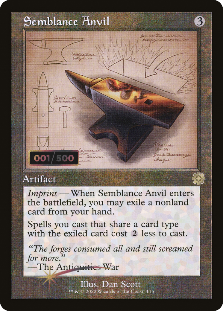 Image of Semblance Anvil (Retro Schematic) (Serialized) [The Brothers' War Retro Artifacts]