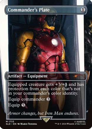 Image of Commander's Plate (1733) (Rainbow Foil) [Secret Lair Drop Series]