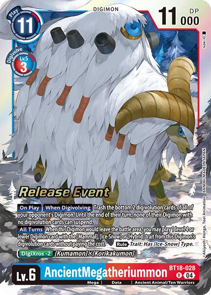 Image of AncientMegatheriummon [BT18-028] [Release Special Booster Ver.2.0 Promos]