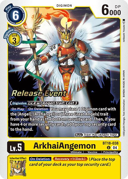 Image of ArkhaiAngemon [BT18-038] [Release Special Booster Ver.2.0 Promos]