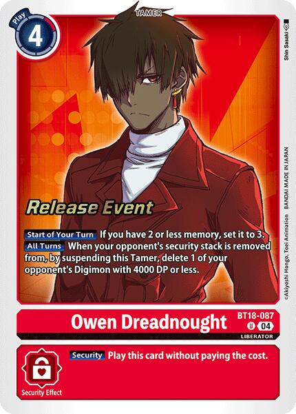 Image of Owen Dreadnought [BT18-087] [Release Special Booster Ver.2.0 Promos]