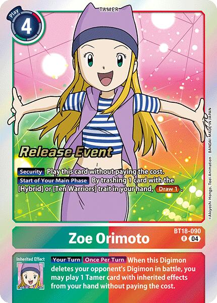Image of Zoe Orimoto [BT18-090] [Release Special Booster Ver.2.0 Promos]