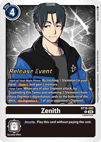 Image of Zenith [BT18-092] [Release Special Booster Ver.2.0 Promos]