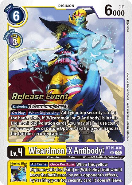 Image of Wizardmon [BT19-036] (X Antibody) [Release Special Booster Ver.2.0 Promos]