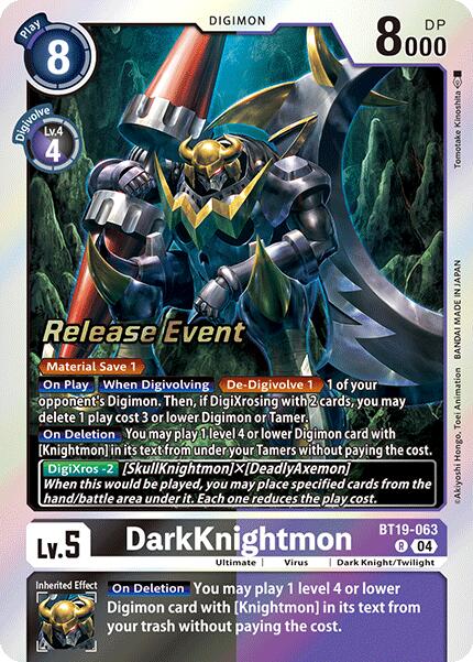 Image of DarkKnightmon [BT19-063] [Release Special Booster Ver.2.0 Promos]