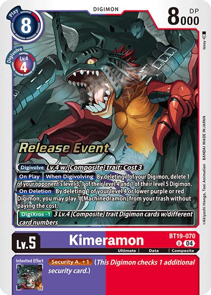 Image of Kimeramon [BT19-070] [Release Special Booster Ver.2.0 Promos]