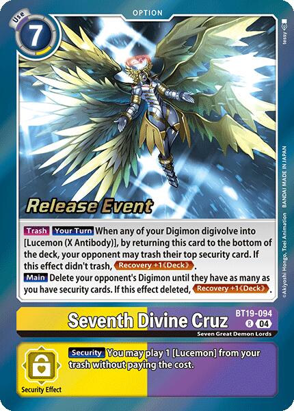 Image of Seventh Divine Cruz [BT19-094] [Release Special Booster Ver.2.0 Promos]
