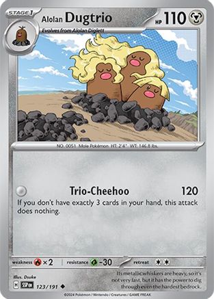 Image of Alolan Dugtrio (123/191) [Scarlet & Violet: Surging Sparks]