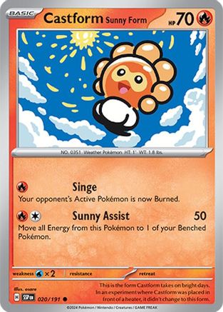 Image of Castform Sunny Form (020/191) [Scarlet & Violet: Surging Sparks]
