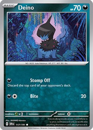 Image of Deino (117/191) [Scarlet & Violet: Surging Sparks]