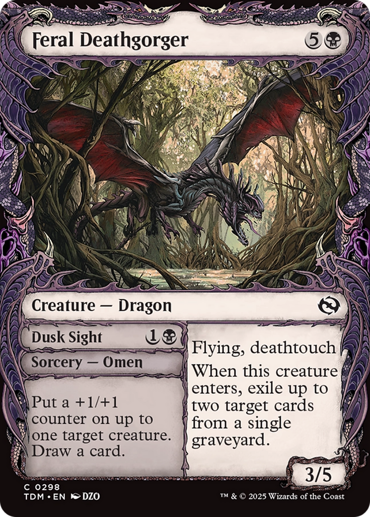 Image of Feral Deathgorger (Showcase) [Tarkir: Dragonstorm]