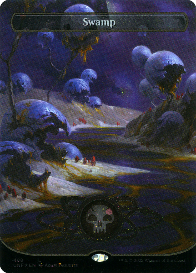 Image of Swamp (488) (Planetary Space-ic Land) (Galaxy Foil) [Unfinity]