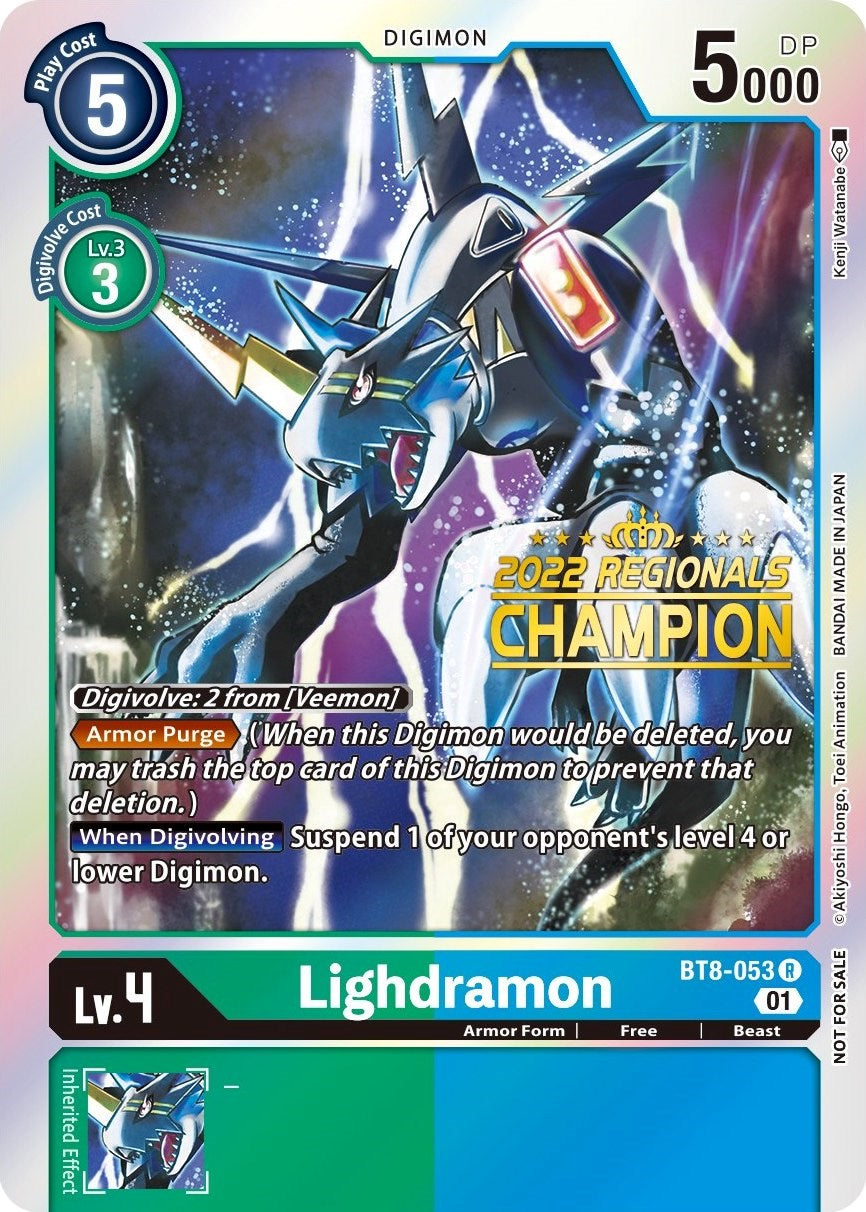 Image of Lighdramon [BT8-053] (2022 Championship Offline Regional) (Online Champion) [New Awakening Promos]