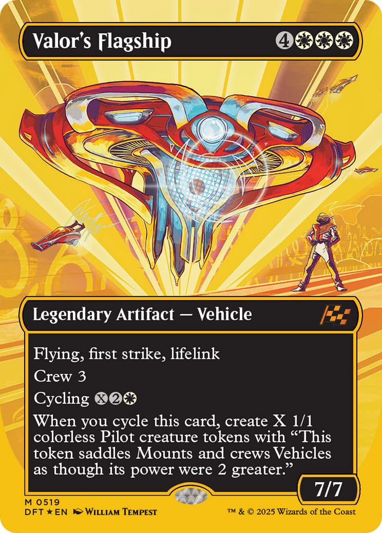 Image of Valor's Flagship (Borderless) (First-Place Foil) [Aetherdrift]