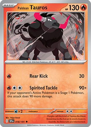Image of Paldean Tauros (018/191) [Scarlet & Violet: Surging Sparks]