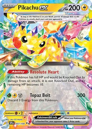 Image of Pikachu ex (057/191) [Scarlet & Violet: Surging Sparks]