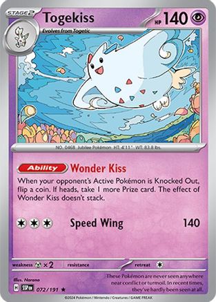 Image of Togekiss (072/191) [Scarlet & Violet: Surging Sparks]