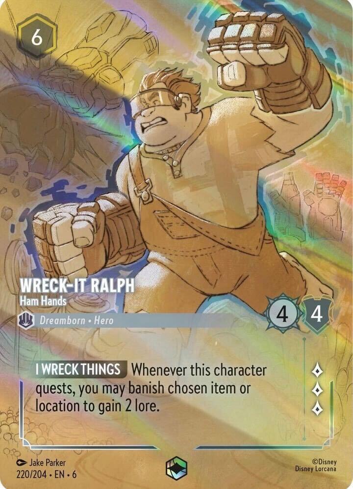 Image of Wreck-It Ralph - Ham Hands (Enchanted) (220/204) [Azurite Sea]